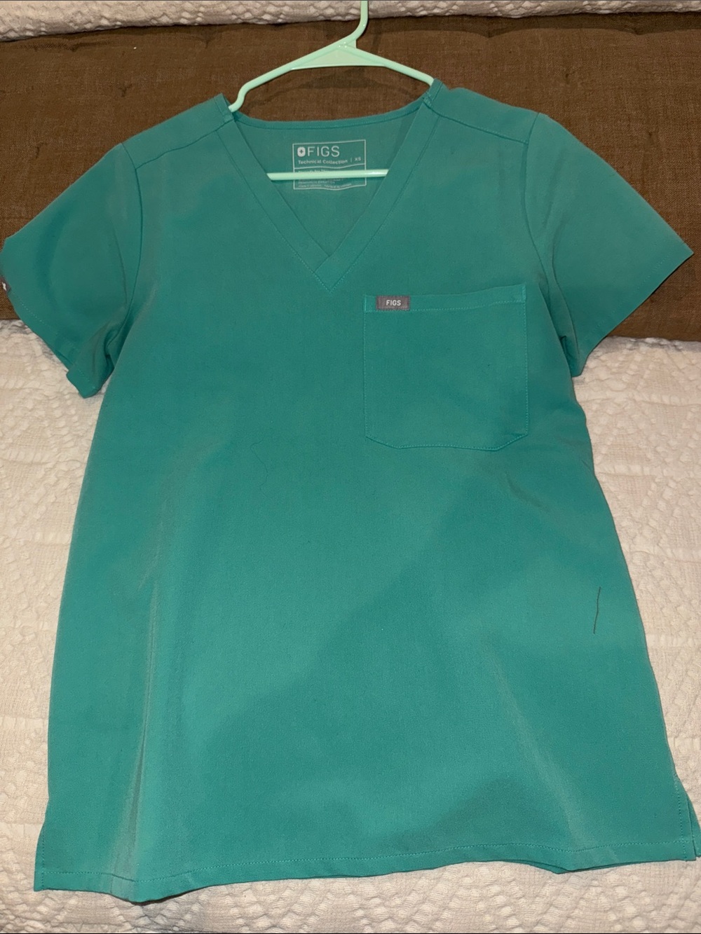 FIGS Teal V-Neck Medical Scrub Top